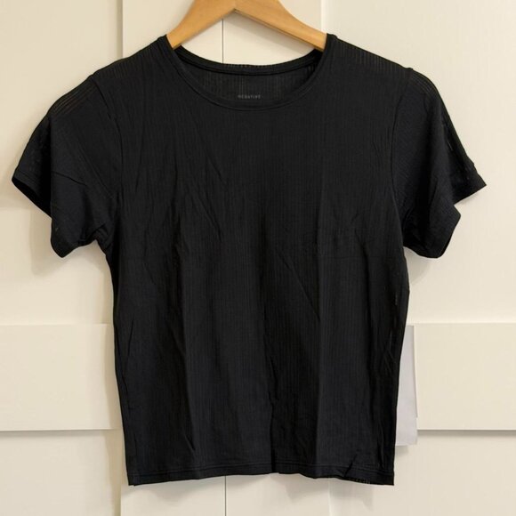 Negative Underwear Whipped Baby Tee in Black, Size Medium - Picture 4 of 7